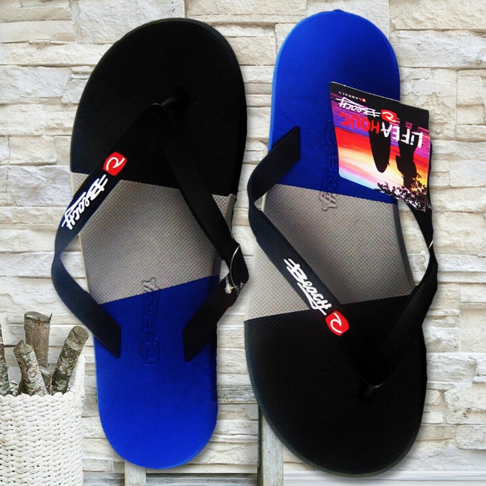 SUMMER BEACH MENS SOFT SANDALS TRICOLOR POOL SHOES